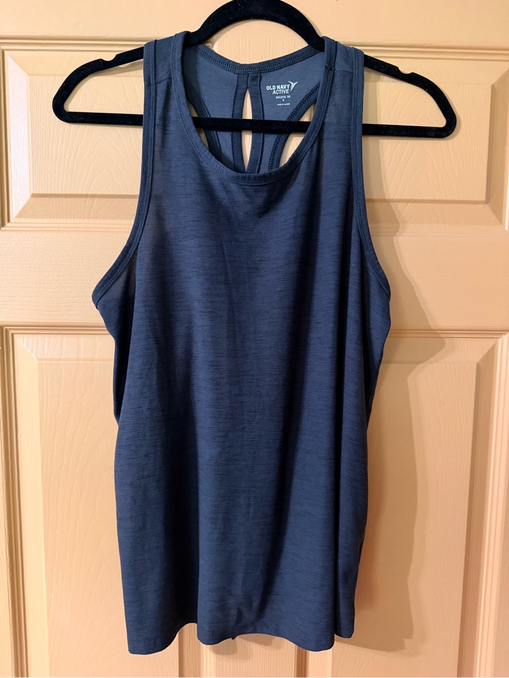 Old Navy Women's Dark Blue Active Tank with Racerback Keyhole
